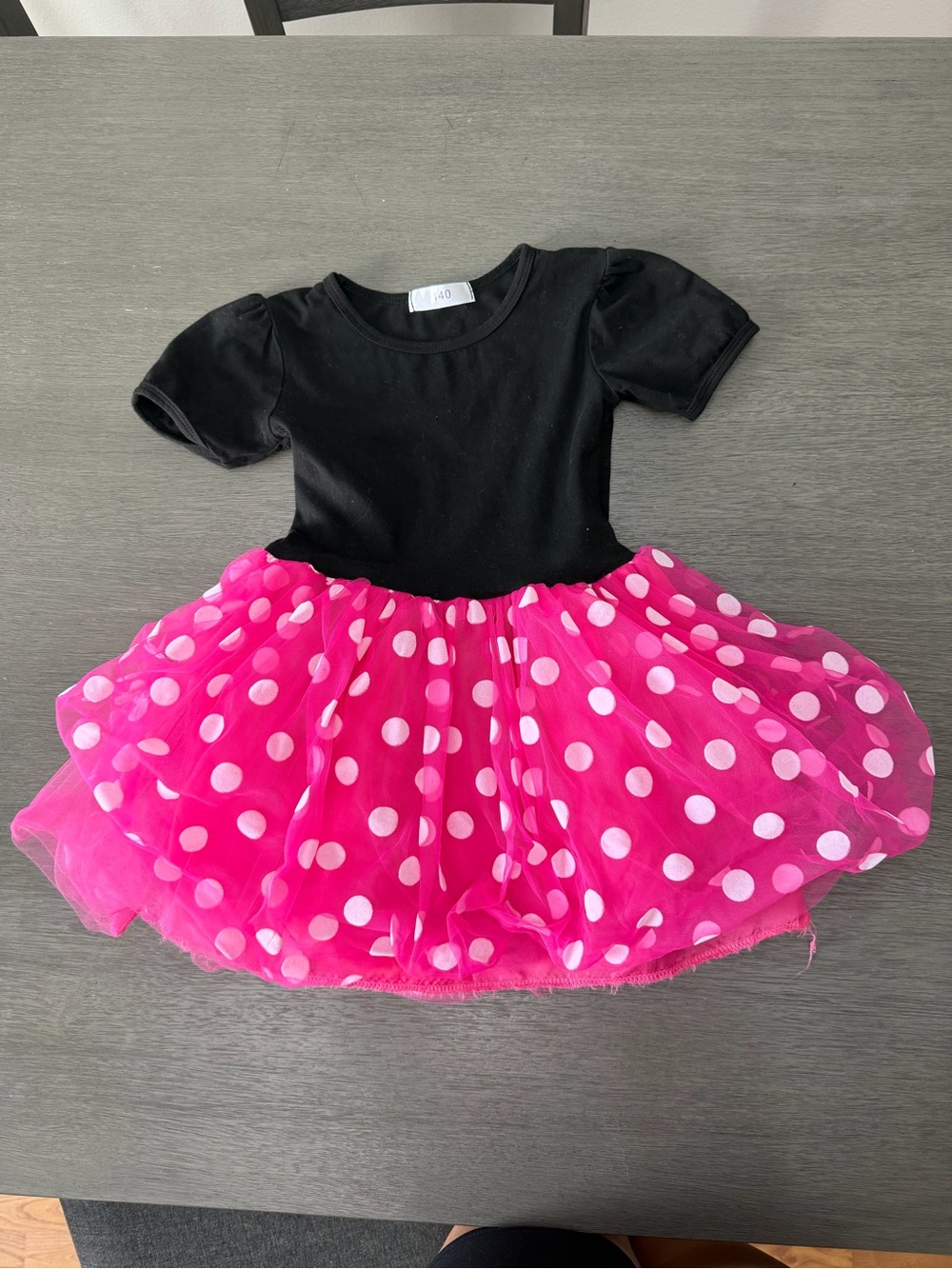 Black & Hot Pink Polka Dot Kids Costume Dress